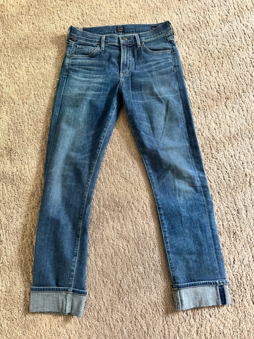 COH Cropped Cuffed Blue Jeans Size 25